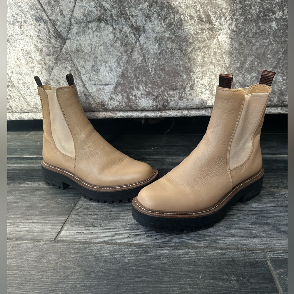 Sam Edelman Laguna Chelsea Boot in neutral beige size 6.5 - Picture 5 of 17